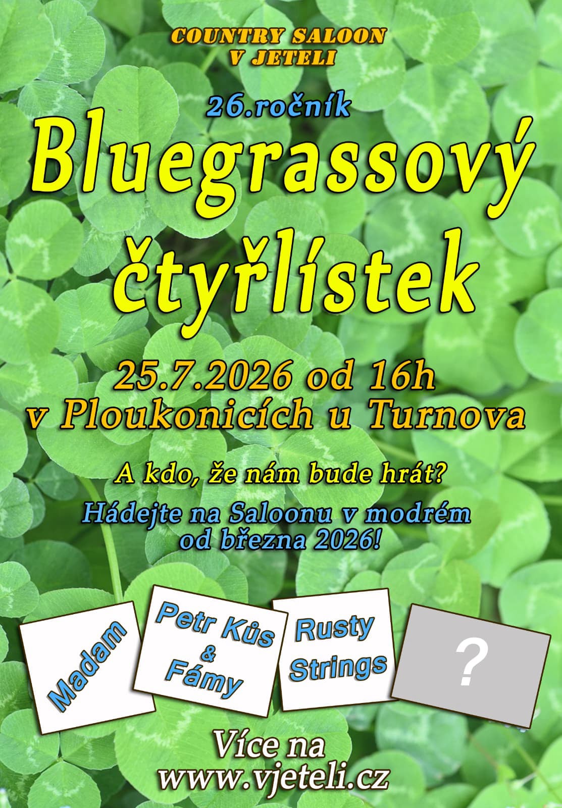 Bluegrassový Čtyřlístek 2026
