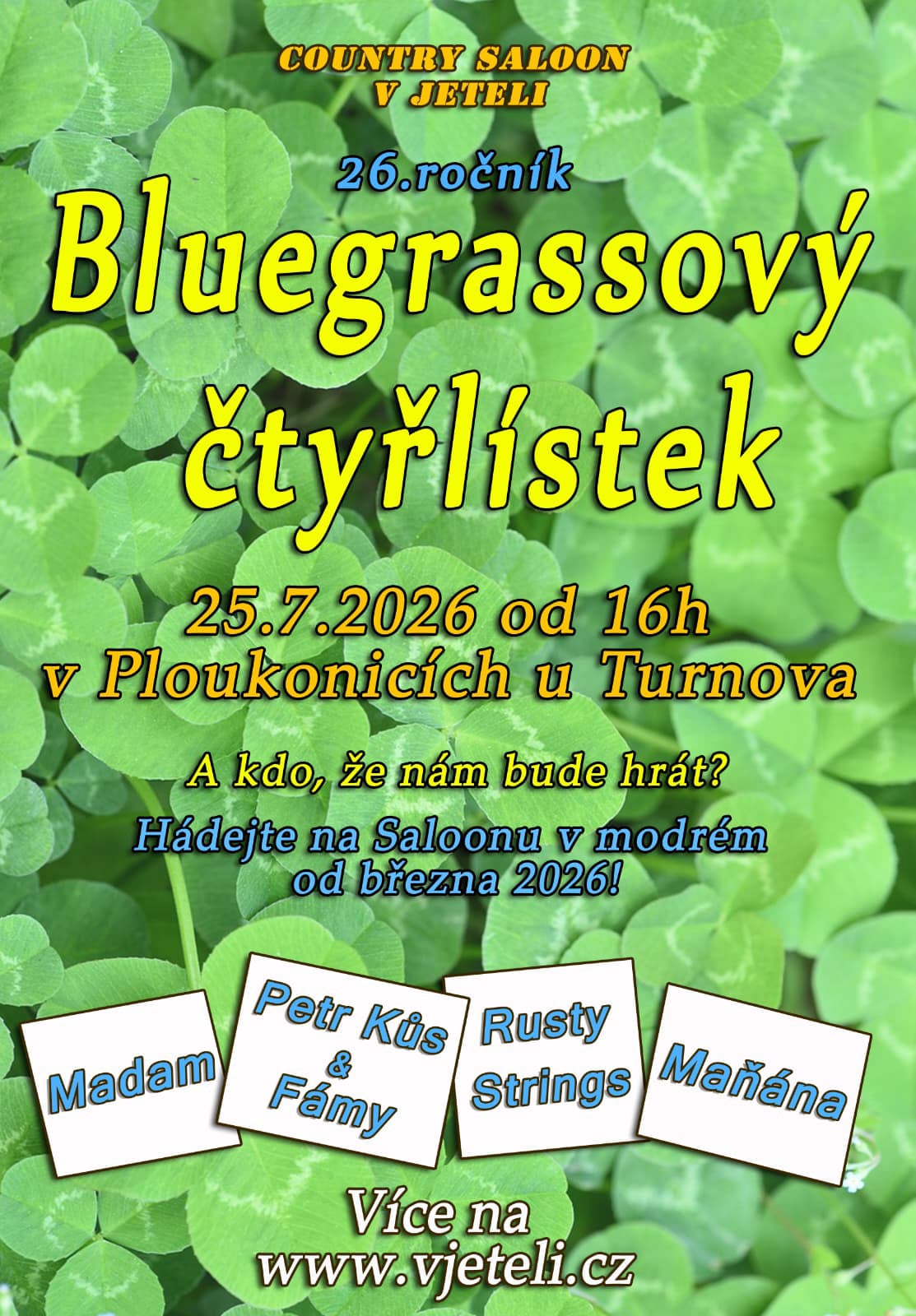 Bluegrassový Čtyřlístek 2026